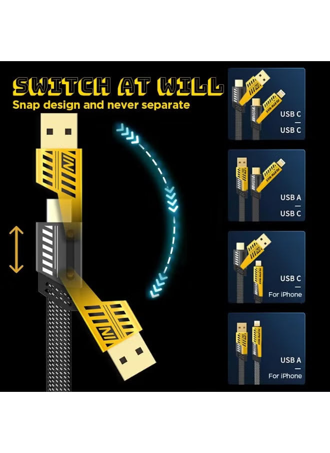 كابل شحن سريع 65 واط 4 في 1 