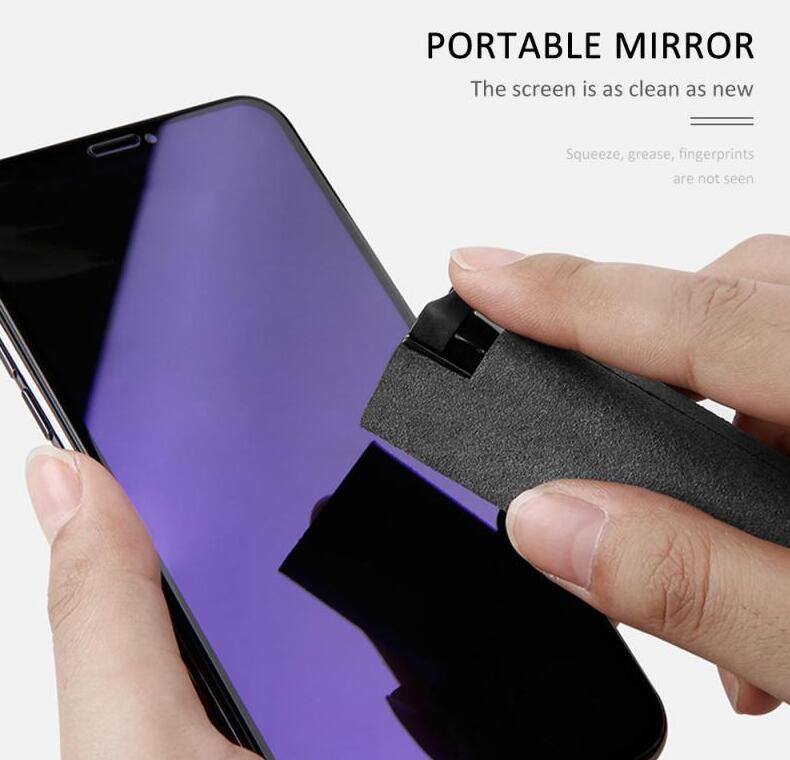 طقم تنظيف شاشة الهاتف والكمبيوتر 2 في 1 لإزالة الغبار عن الشاشة، يتضمن مجموعة من قطع قماش من الألياف الدقيقة