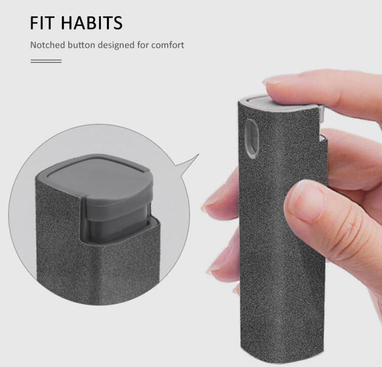 طقم تنظيف شاشة الهاتف والكمبيوتر 2 في 1 لإزالة الغبار عن الشاشة، يتضمن مجموعة من قطع قماش من الألياف الدقيقة