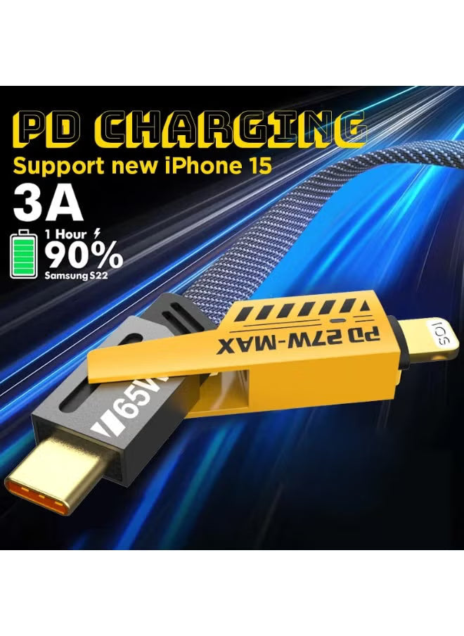 كابل شحن سريع 65 واط 4 في 1 